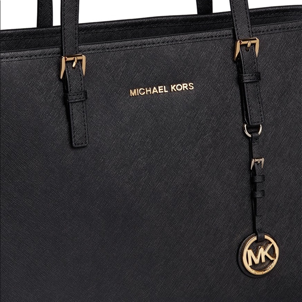 MICHAEL KORS JET SET TRAVEL SAFFIANO LEATHER TOTE - Picture 4 of 8